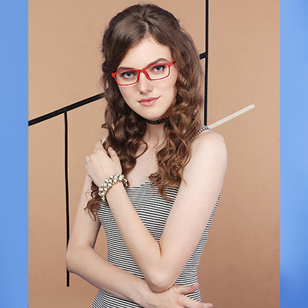 Lenskart Air Online Red Full Rim Rectangle right side