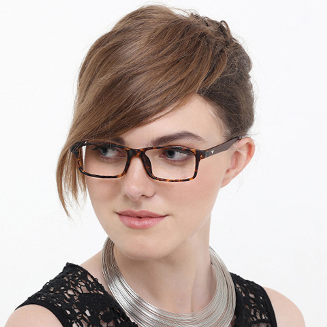 Lenskart Lenskart TOI Special: Lenskart Air: Tortoise Brown Full Rim Rectangle Lenskart TOI Special Online OTHERS VC E10023-C3 left side