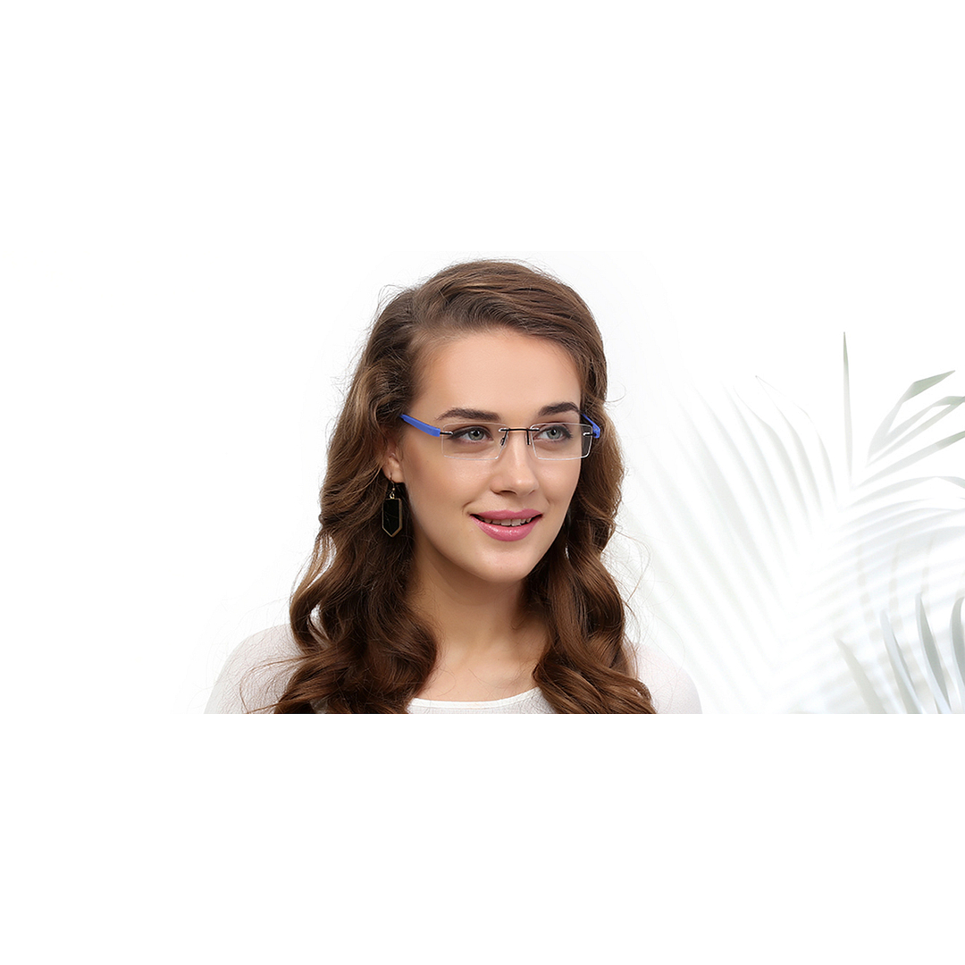 Lenskart Air Online Black Rimless Rectangle left side