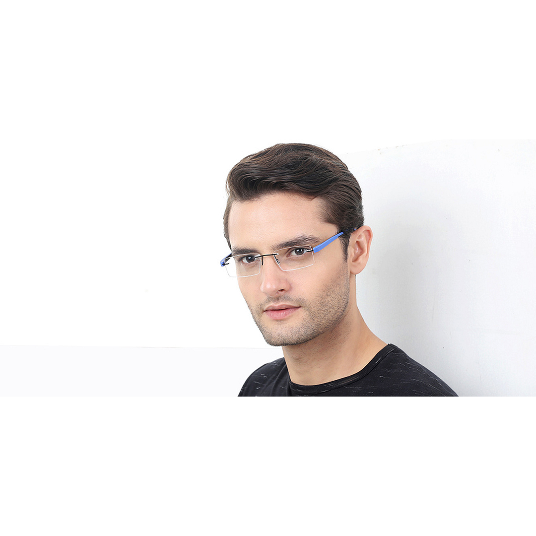 Lenskart Air Online Black Rimless Rectangle left side