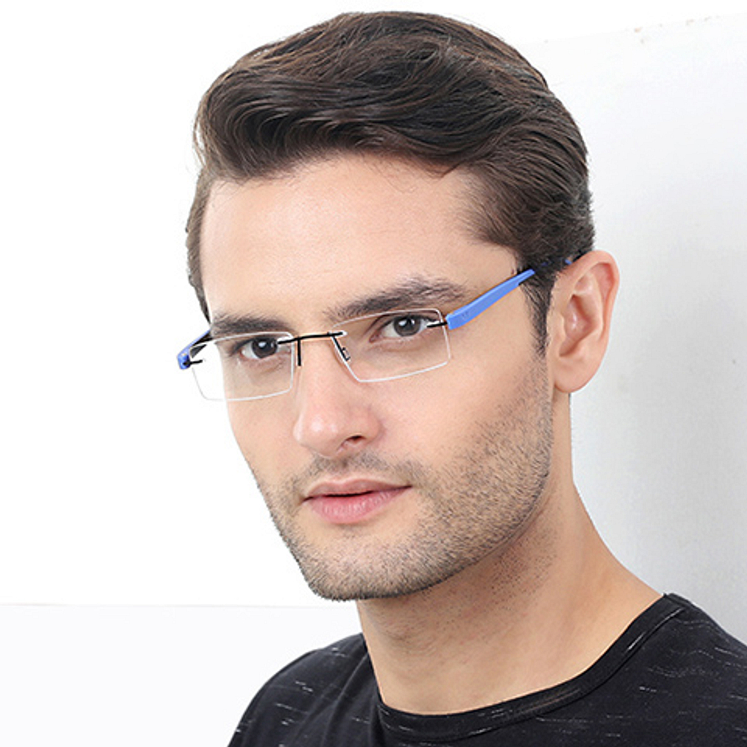 Lenskart Air Online Black Rimless Rectangle right side
