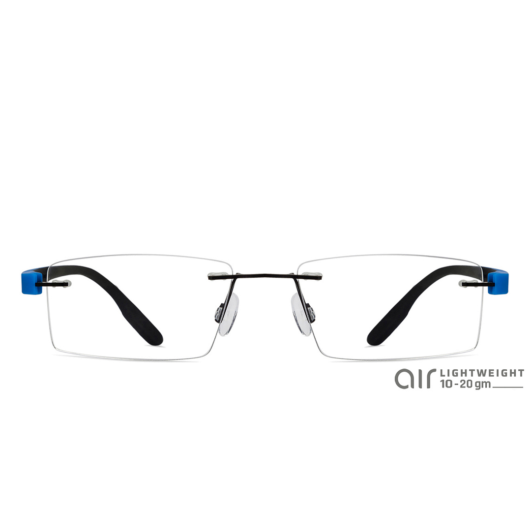 Lenskart Air Online Black Rimless Rectangle left side