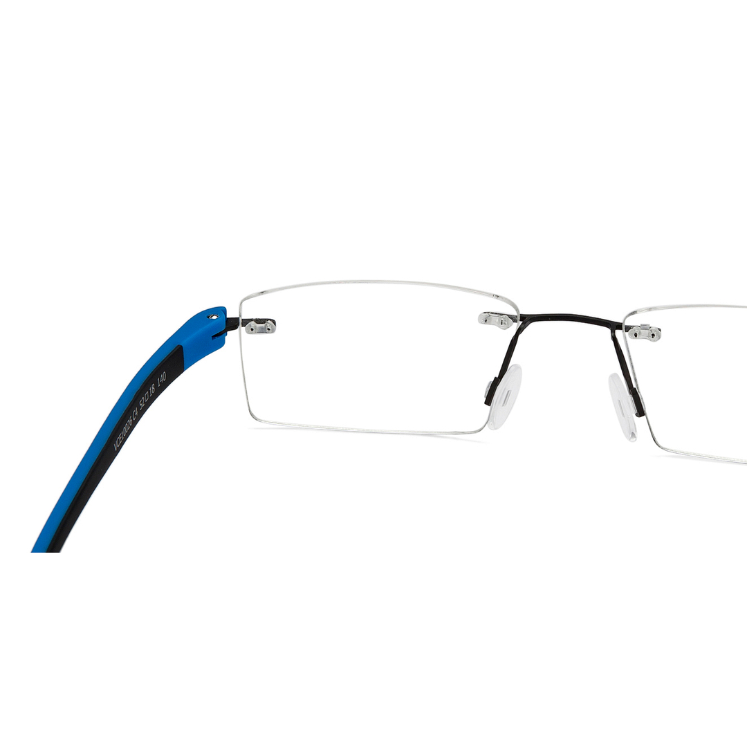 Lenskart Air Online Black Rimless Rectangle left side