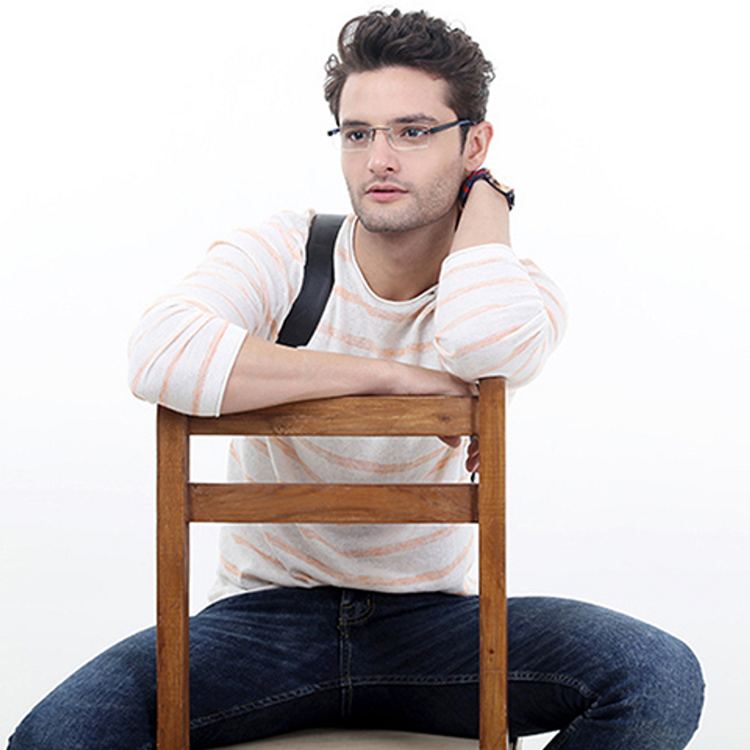 Lenskart Air Online Demi Rimless Rectangle left side