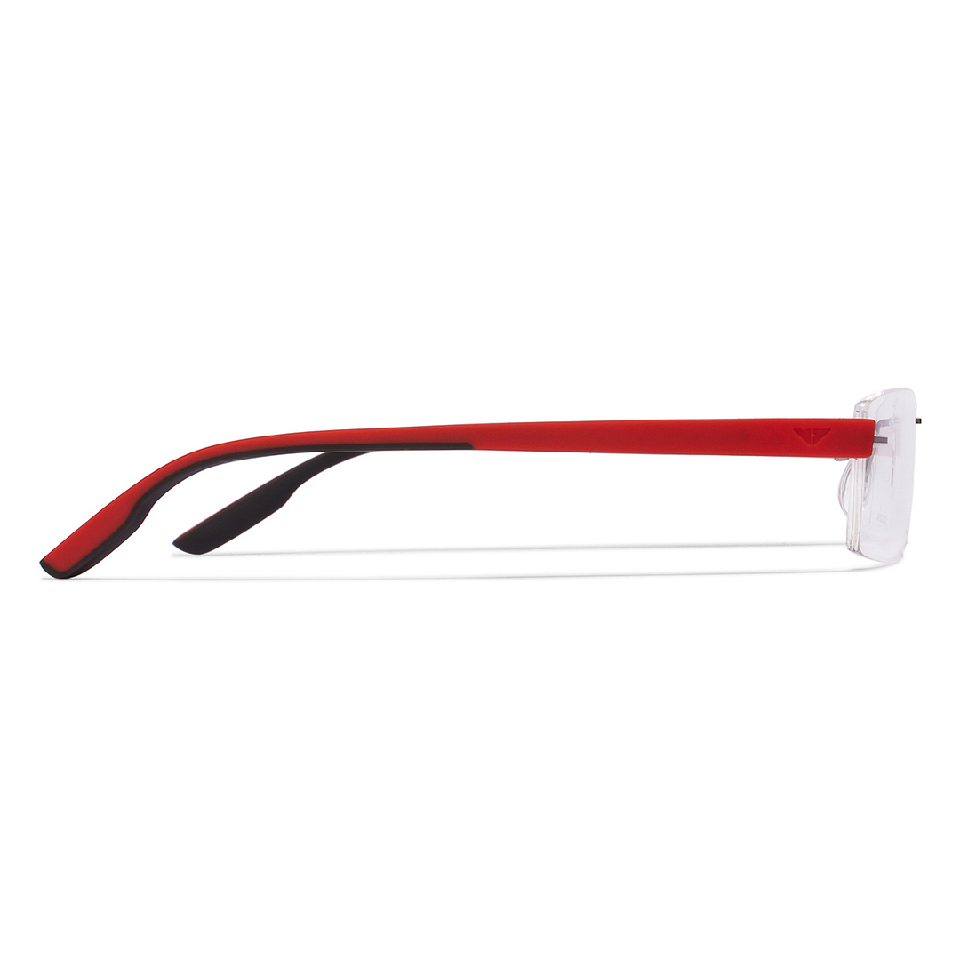 Lenskart Air Online Mid Gunmetal Rimless Rectangle right side