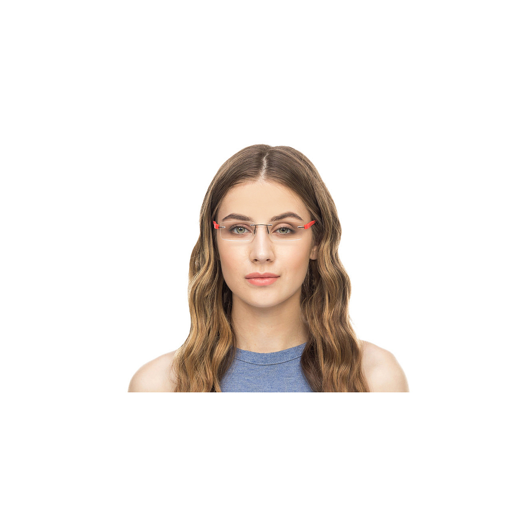 Lenskart Air Online Mid Gunmetal Rimless Rectangle right side