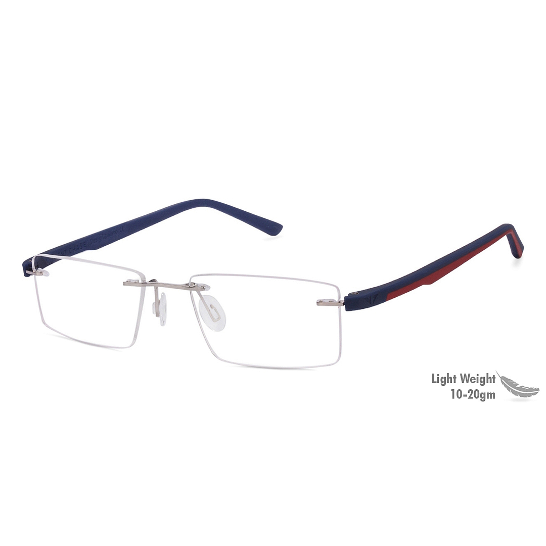 Lenskart Air Online Silver Rimless Rectangle right side