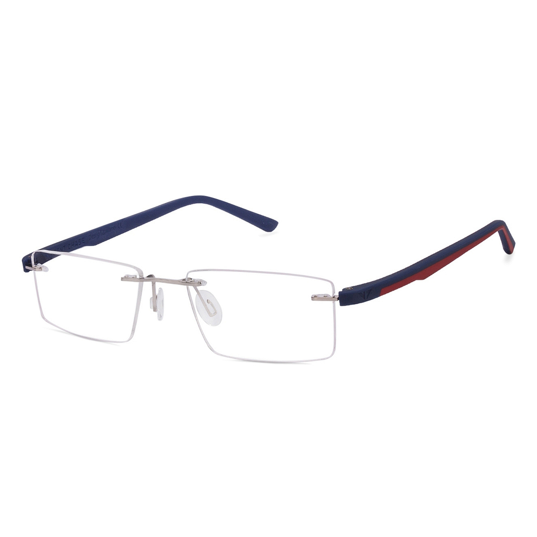 Lenskart Air Online Silver Rimless Rectangle right side