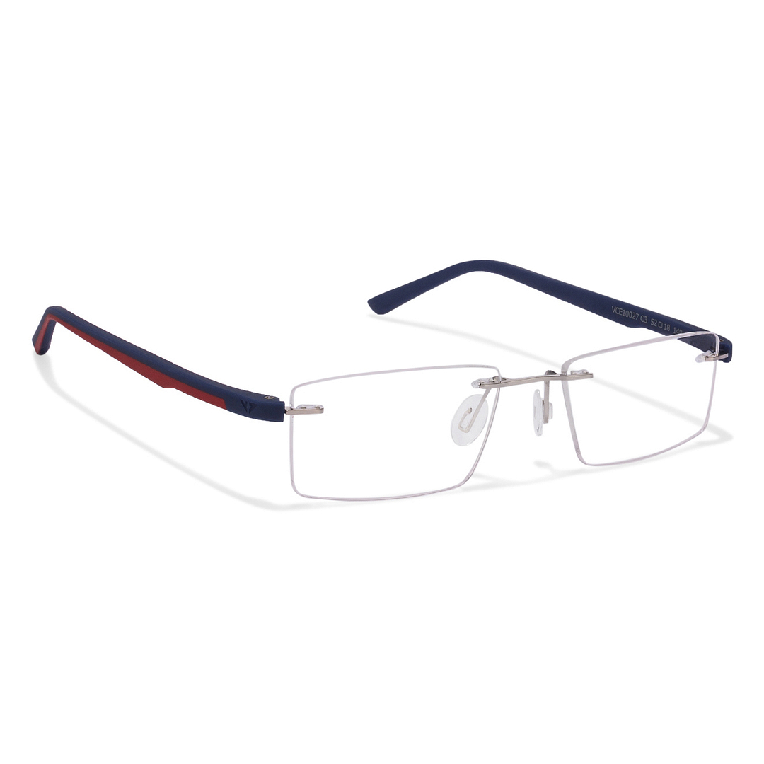 Lenskart Air Online Silver Rimless Rectangle left side