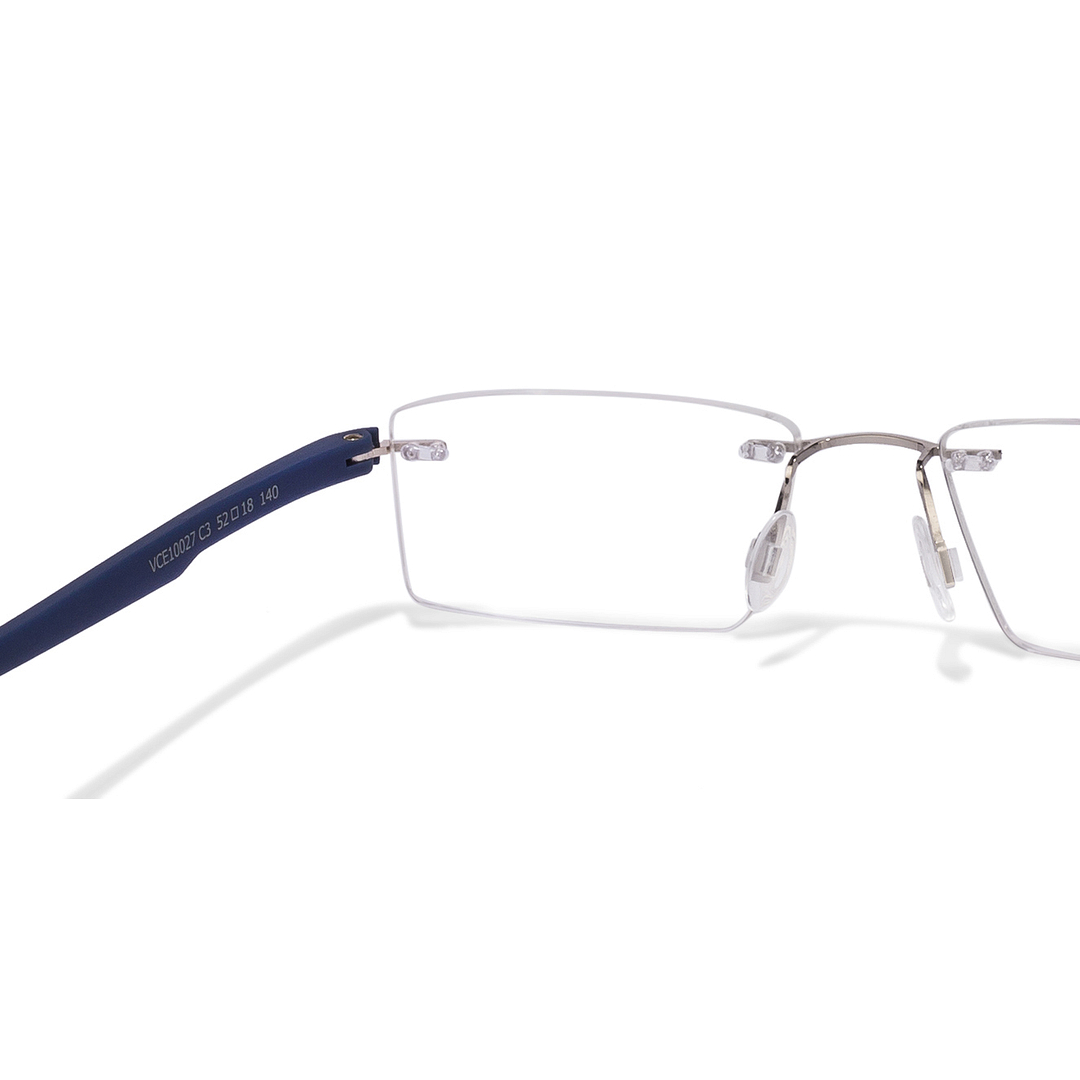 Lenskart Air Online Silver Rimless Rectangle left side