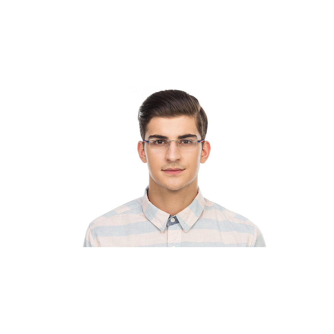 Lenskart Air Online Silver Rimless Rectangle right side