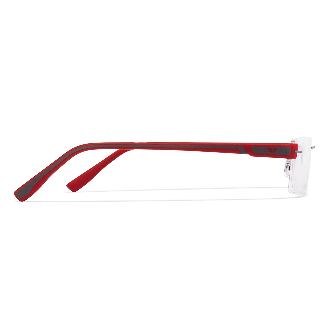 Lenskart Air Online Mid Gunmetal Rimless Rectangle right side