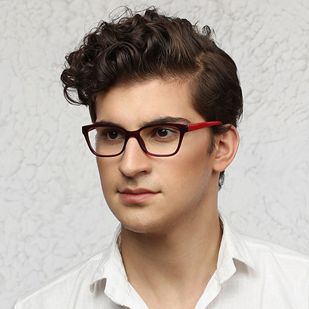 Lenskart Air Online Light Brown Full Rim Rectangle left side