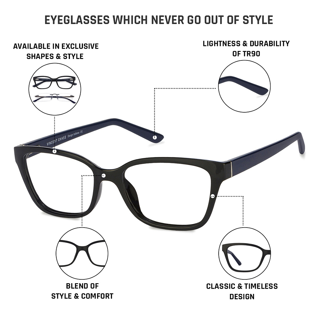 Lenskart Air Online Black Full Rim Rectangle right side