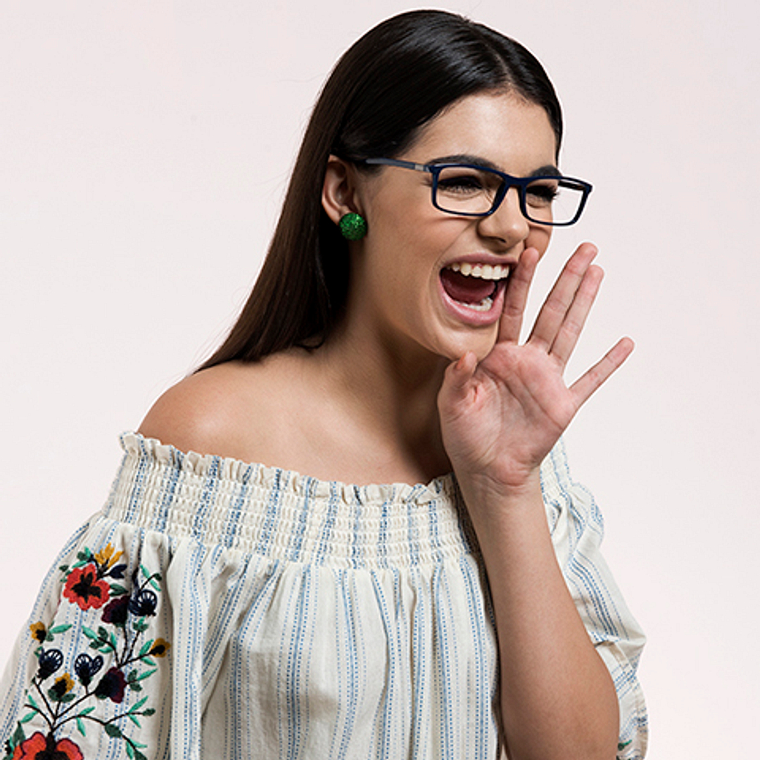 Lenskart Air Online Sky Blue Full Rim Rectangle right side