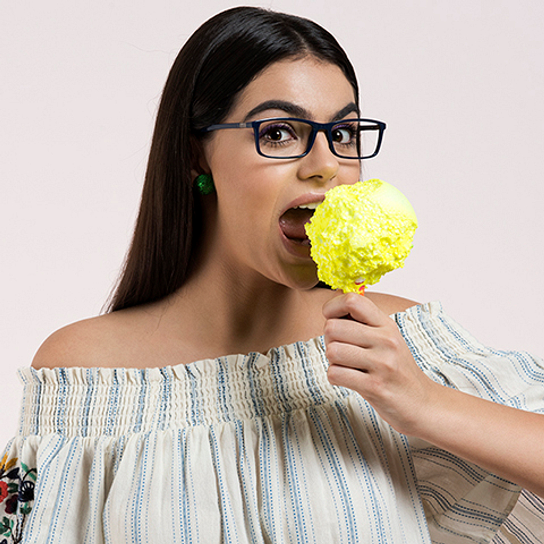 Lenskart Air Online Sky Blue Full Rim Rectangle right side