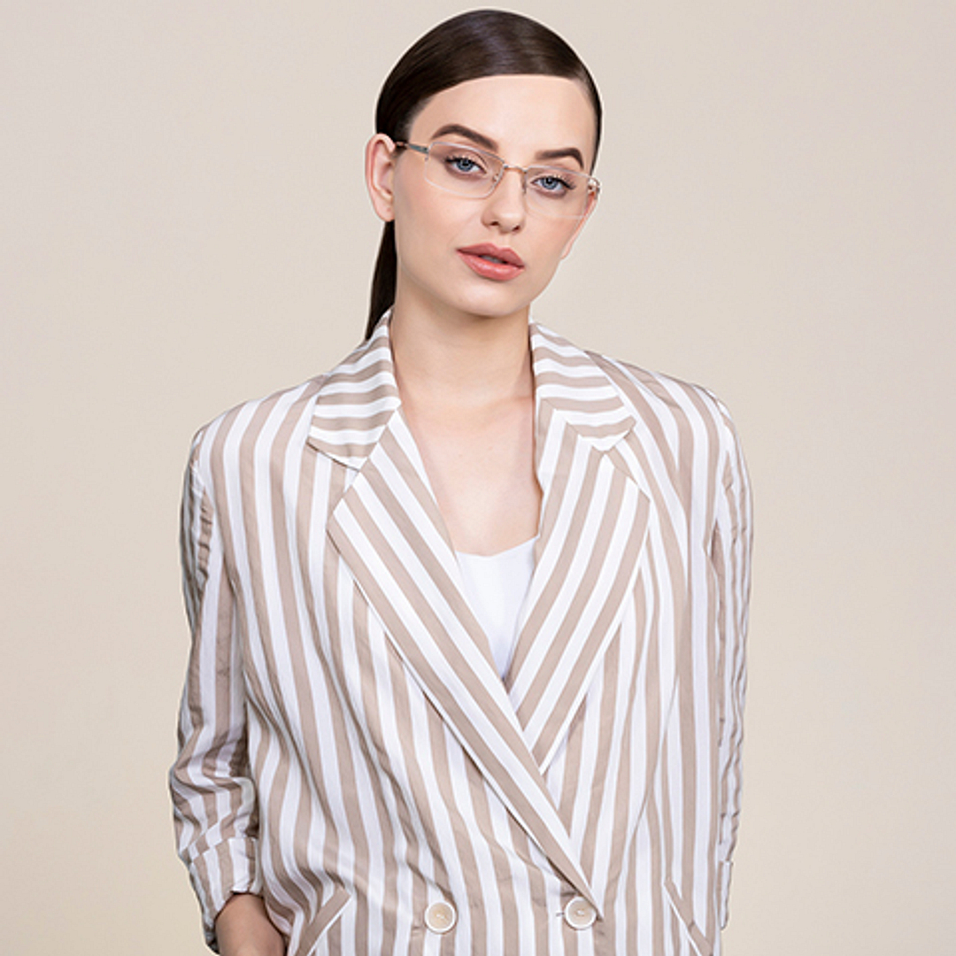 Vincent Chase Online Gold Half Rim Rectangle right side