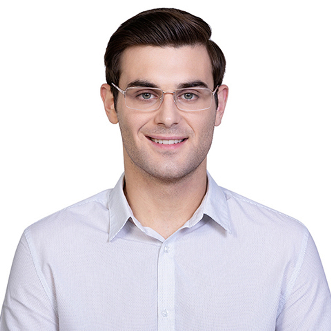 Vincent Chase Online Gold Half Rim Rectangle left side