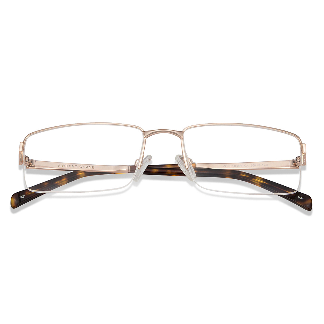 Vincent Chase Online Gold Half Rim Rectangle right side