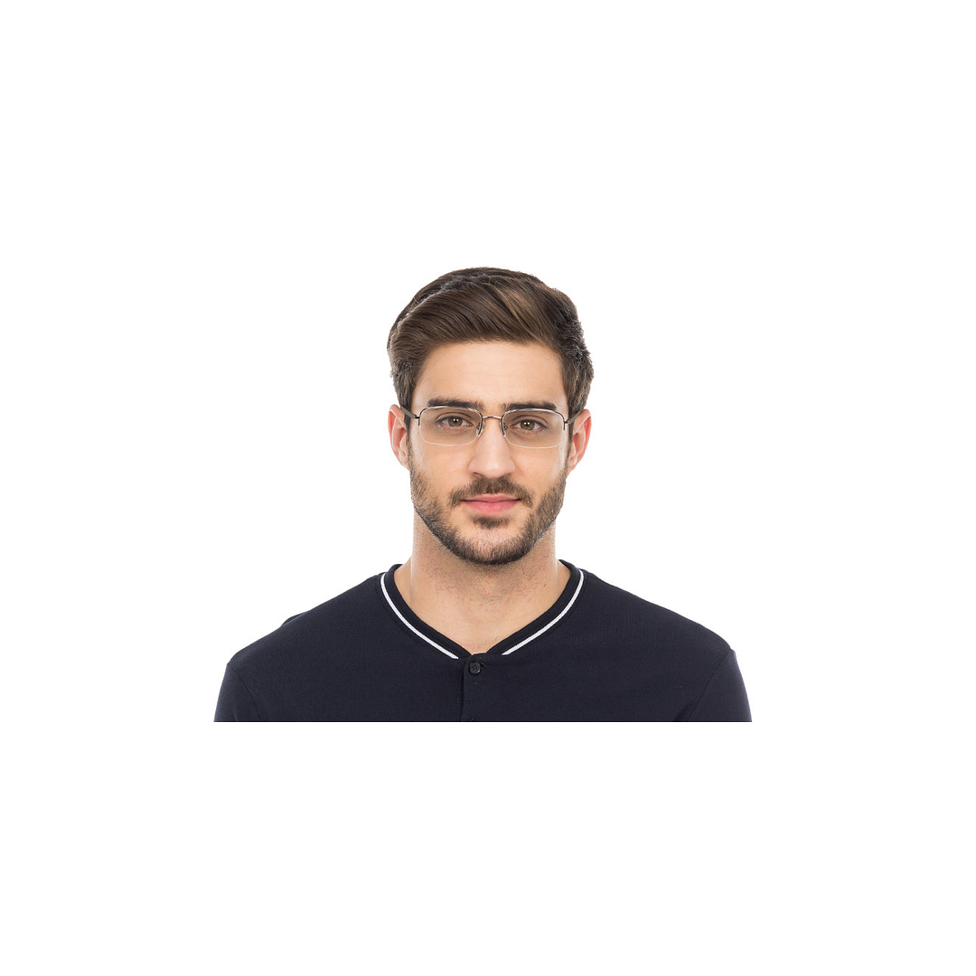 Vincent Chase Online Mid Gunmetal Half Rim Rectangle left side