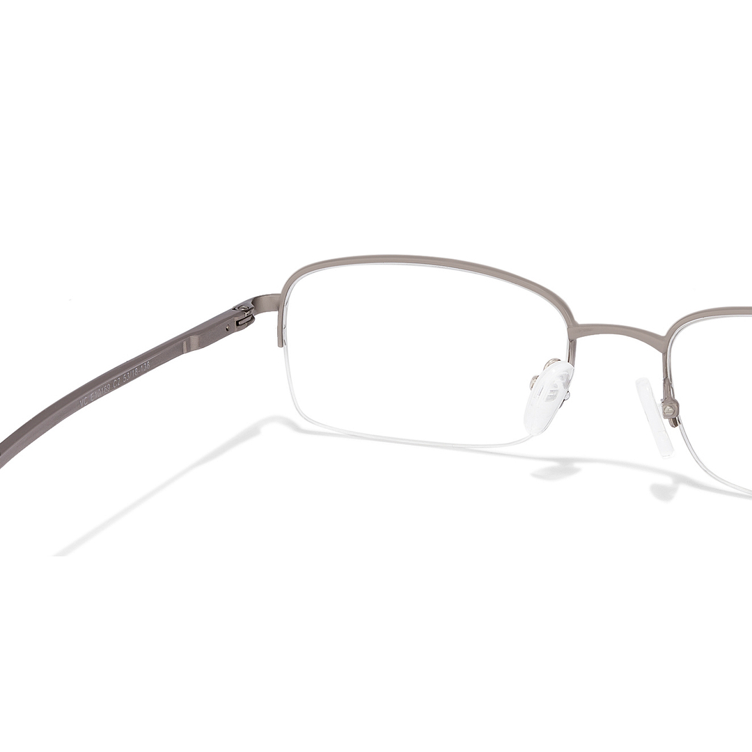 Vincent Chase Online Mid Gunmetal Half Rim Rectangle left side