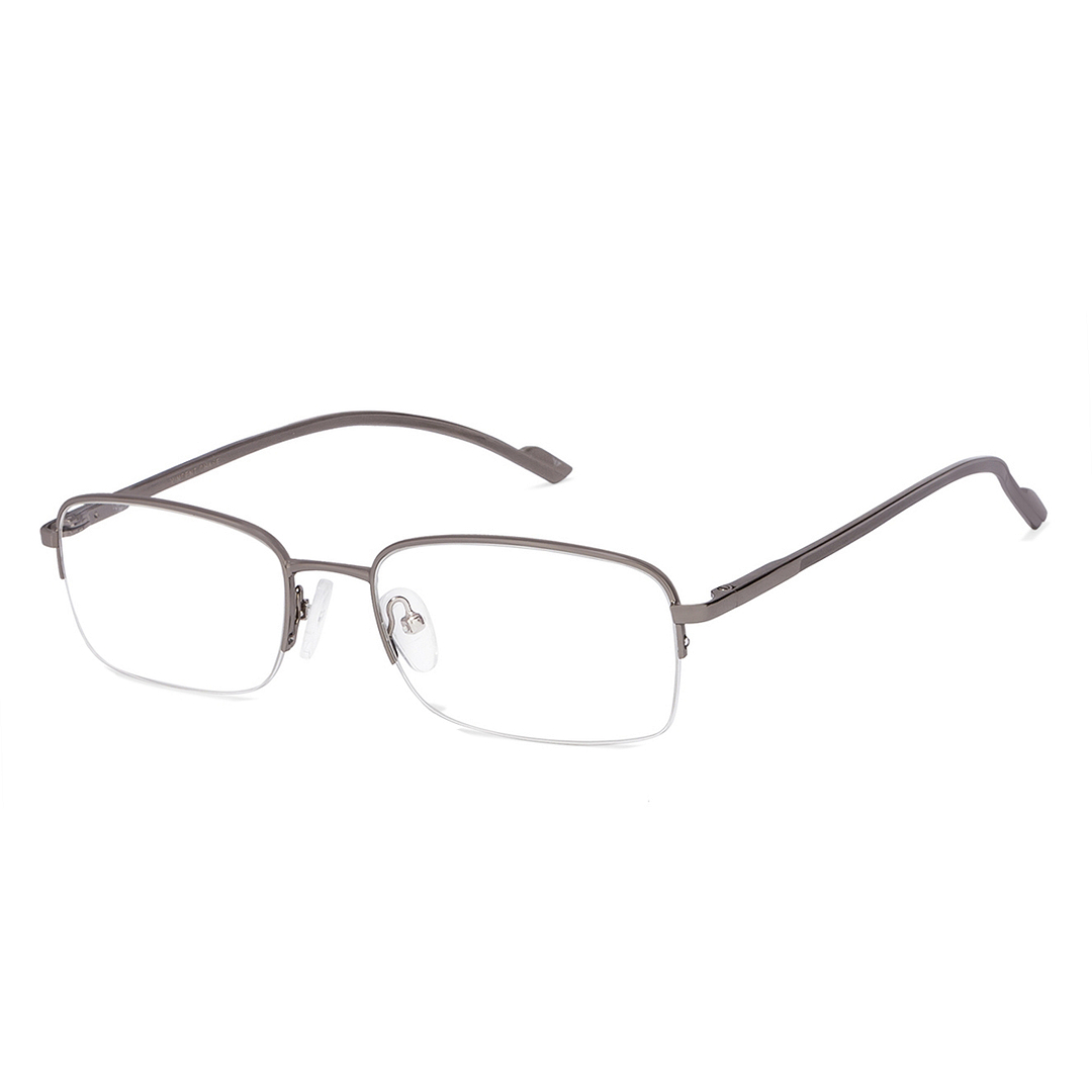 Vincent Chase Online Mid Gunmetal Half Rim Rectangle left side