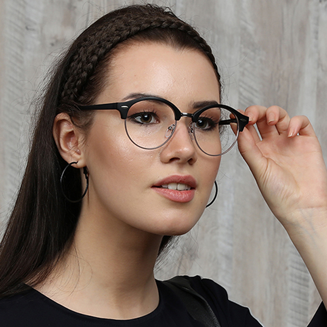 Vincent Chase Online Dark Gunmetal Full Rim Round left side