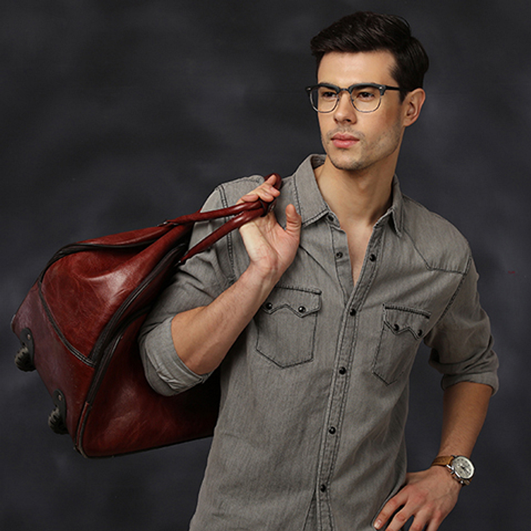 Vincent Chase Online Dark Gunmetal Full Rim Square right side