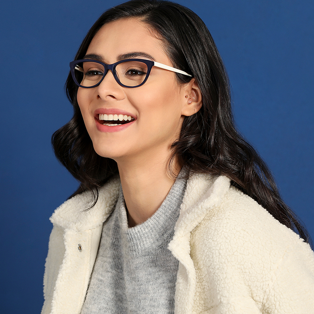 Vincent Chase Online Black Full Rim Cat Eye left side