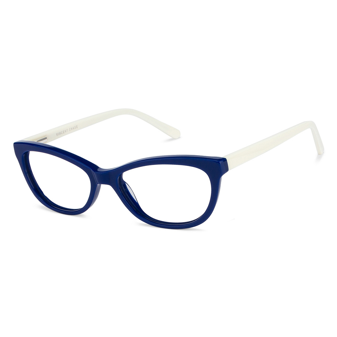 Vincent Chase Online Sky Blue Full Rim Cat Eye left side