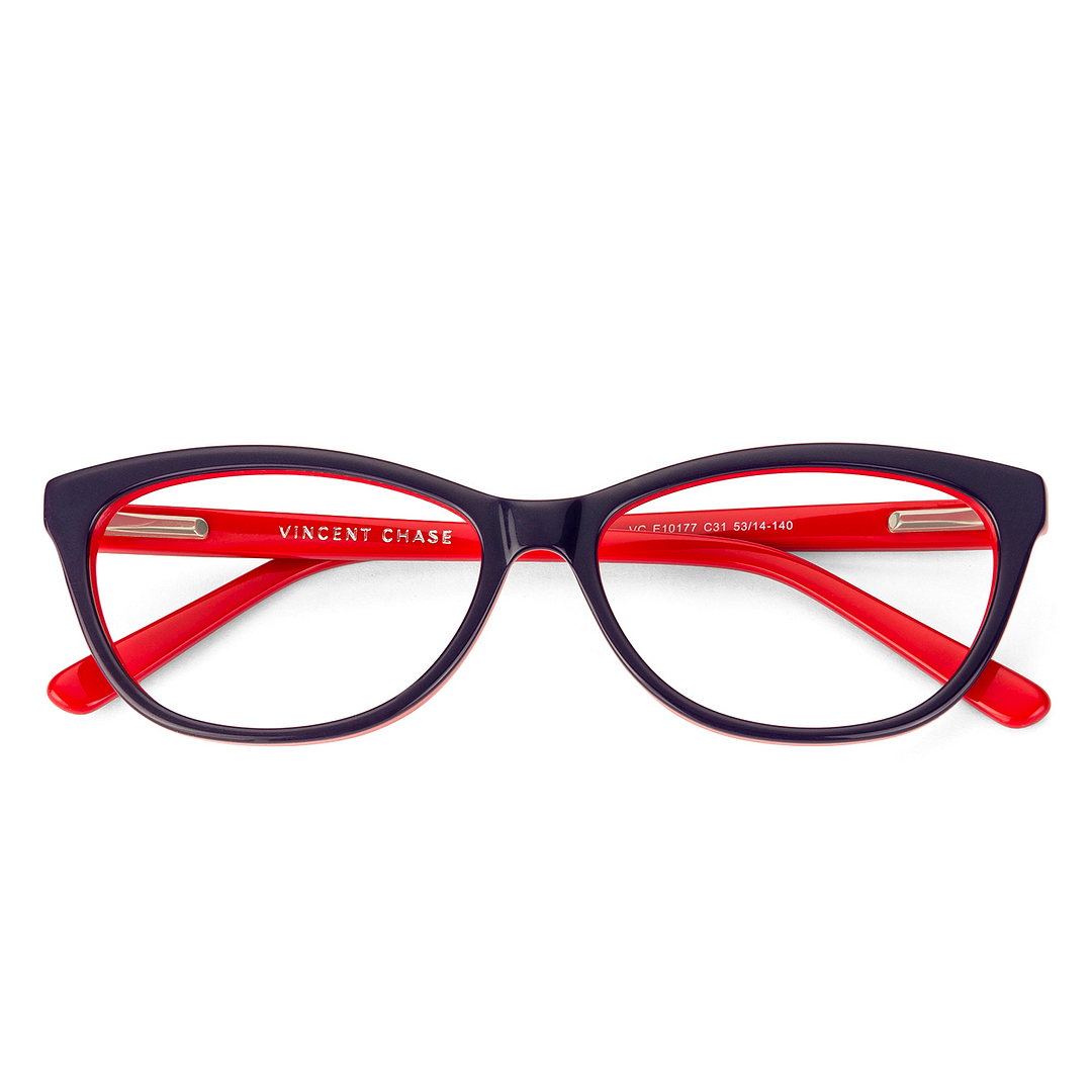 Vincent Chase Online Sky Blue Full Rim Cat Eye left side
