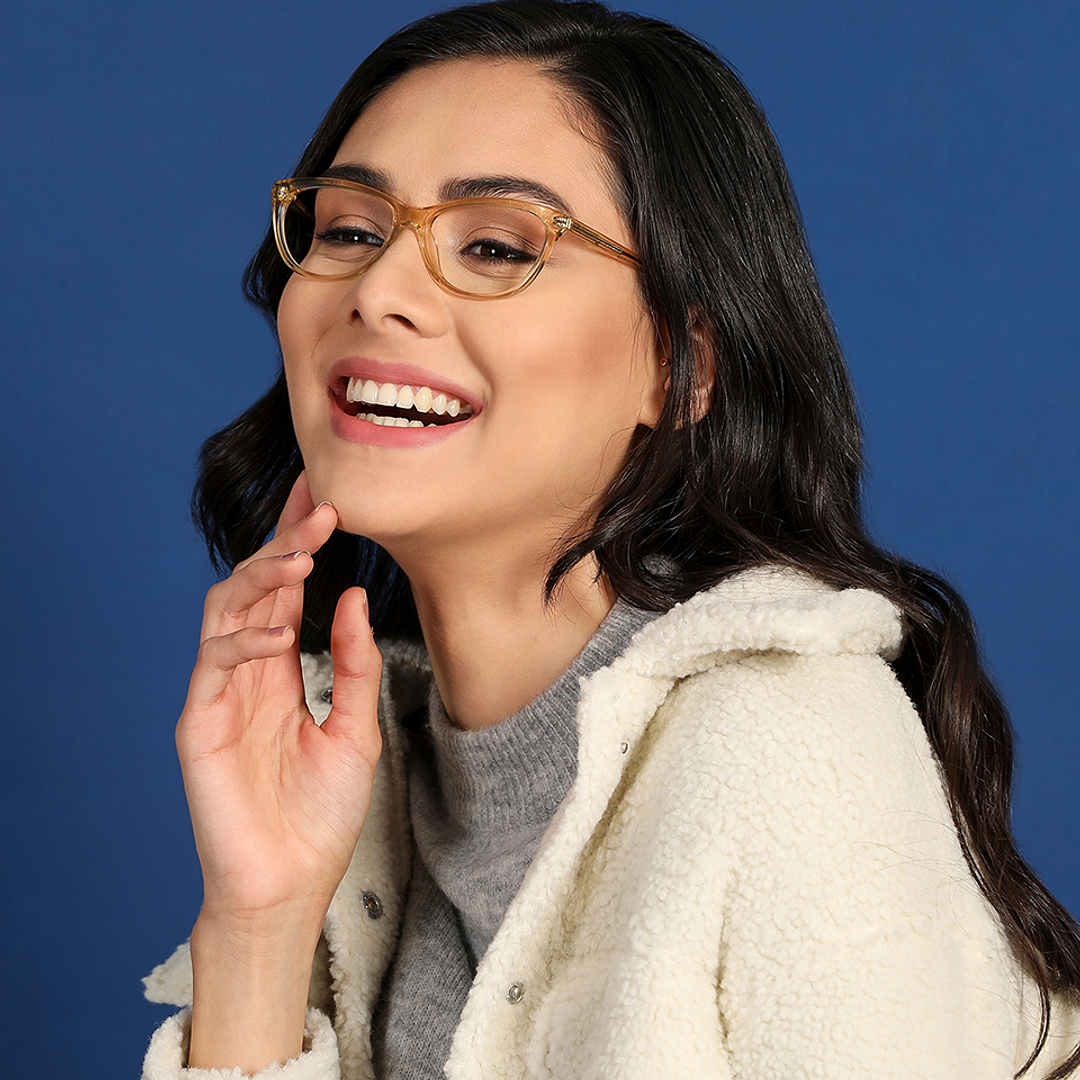 Vincent Chase Online Crystal Transparent Full Rim Cat Eye left side