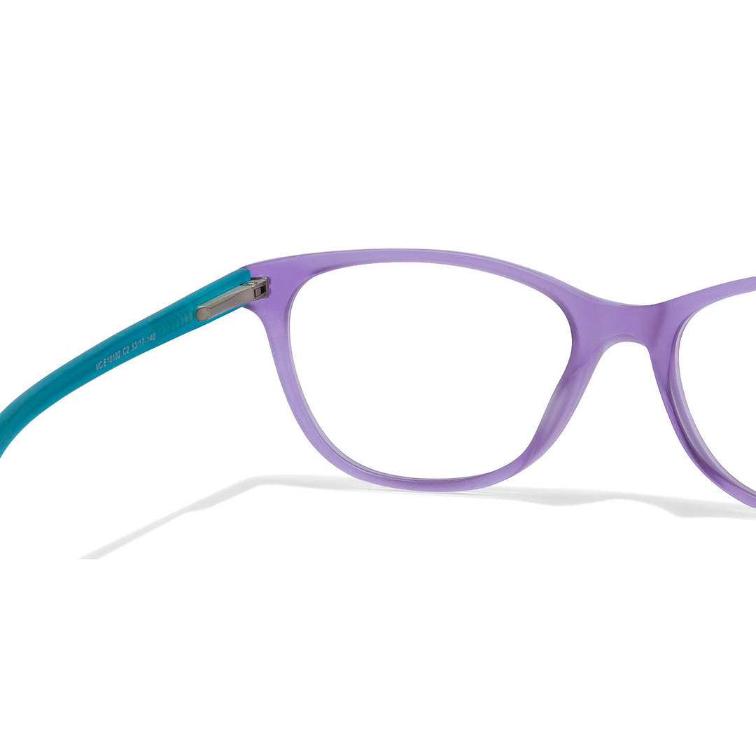 Vincent Chase Online Purple Transparent Sea Green Full Rim Cat Eye Vincent Chase VC Classic Acetate VC E10182-C2 left side