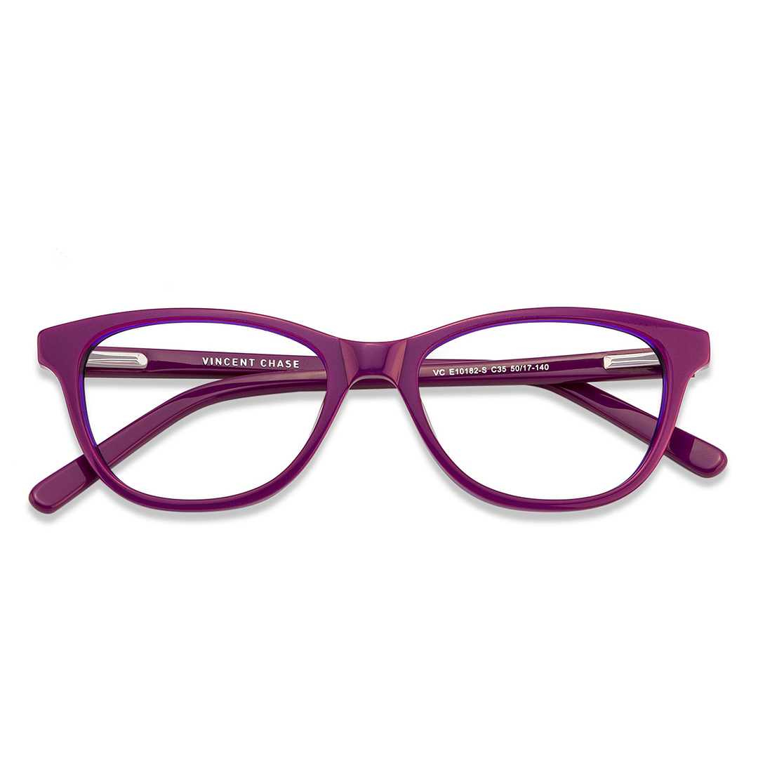 Vincent Chase Online Navy Blue Full Rim Cat Eye left side