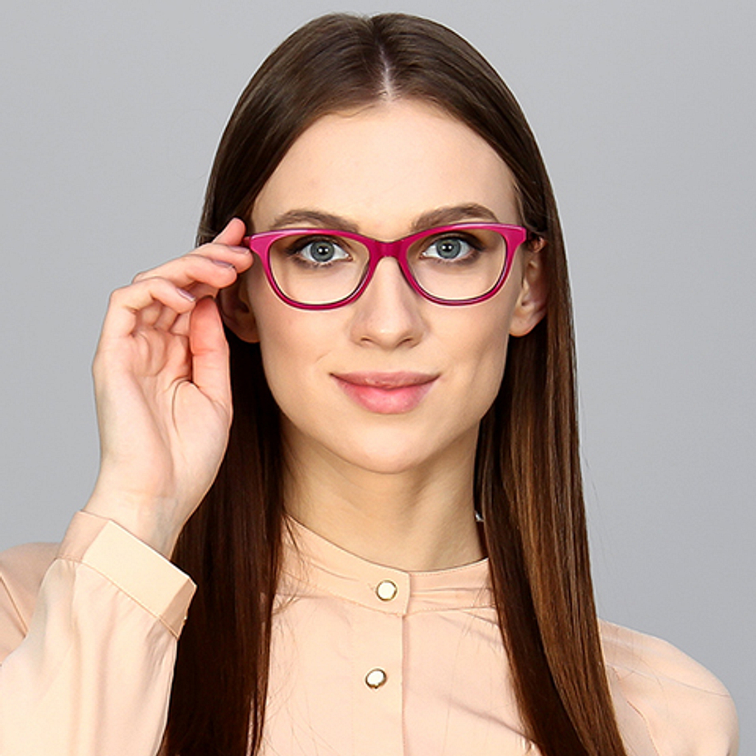 Vincent Chase Online Navy Blue Full Rim Cat Eye left side