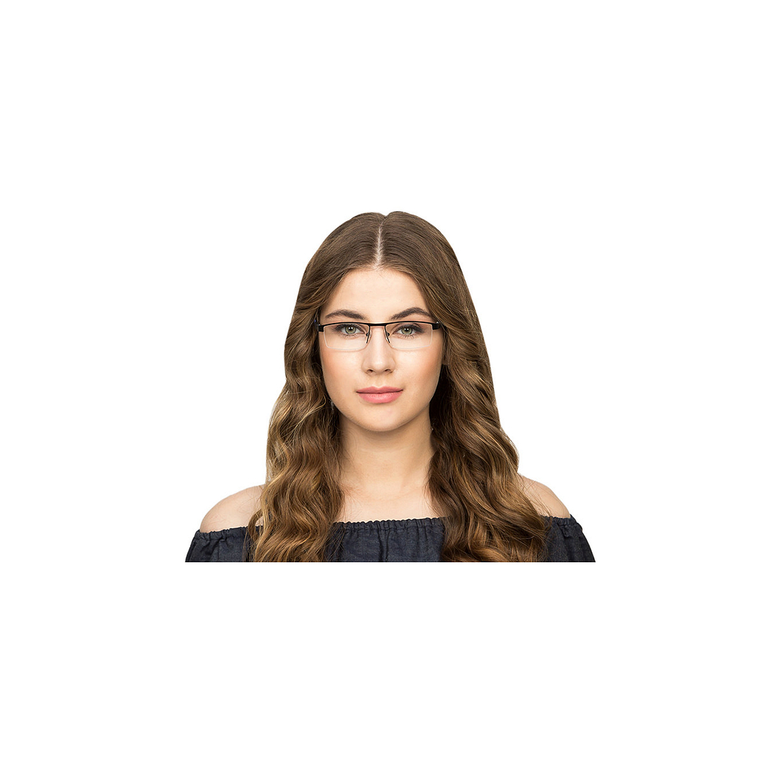 Lenskart Air Online Black Half Rim Rectangle left side