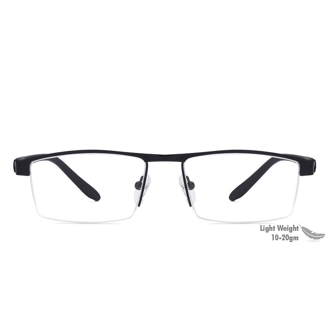 Lenskart Air Online Black Half Rim Rectangle left side