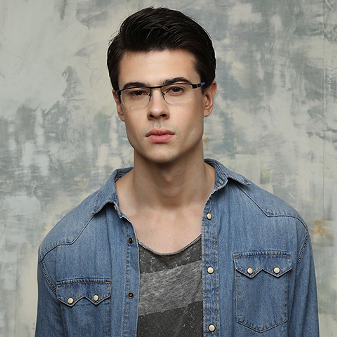 Lenskart Air Online Black Half Rim Rectangle right side