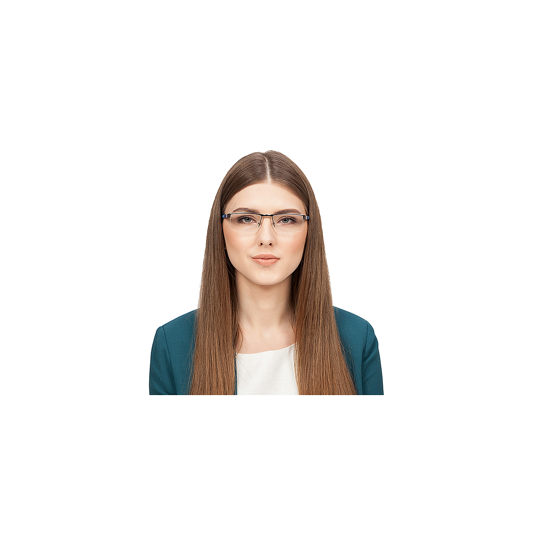 Lenskart Air Online Mid Gunmetal Half Rim Rectangle right side