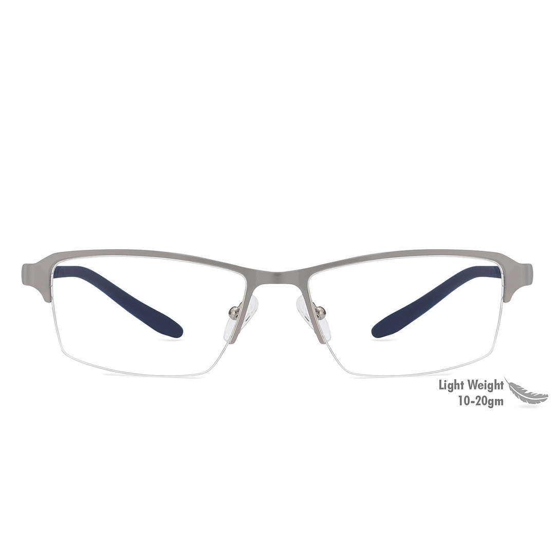 Lenskart Air Online Mid Gunmetal Half Rim Rectangle left side