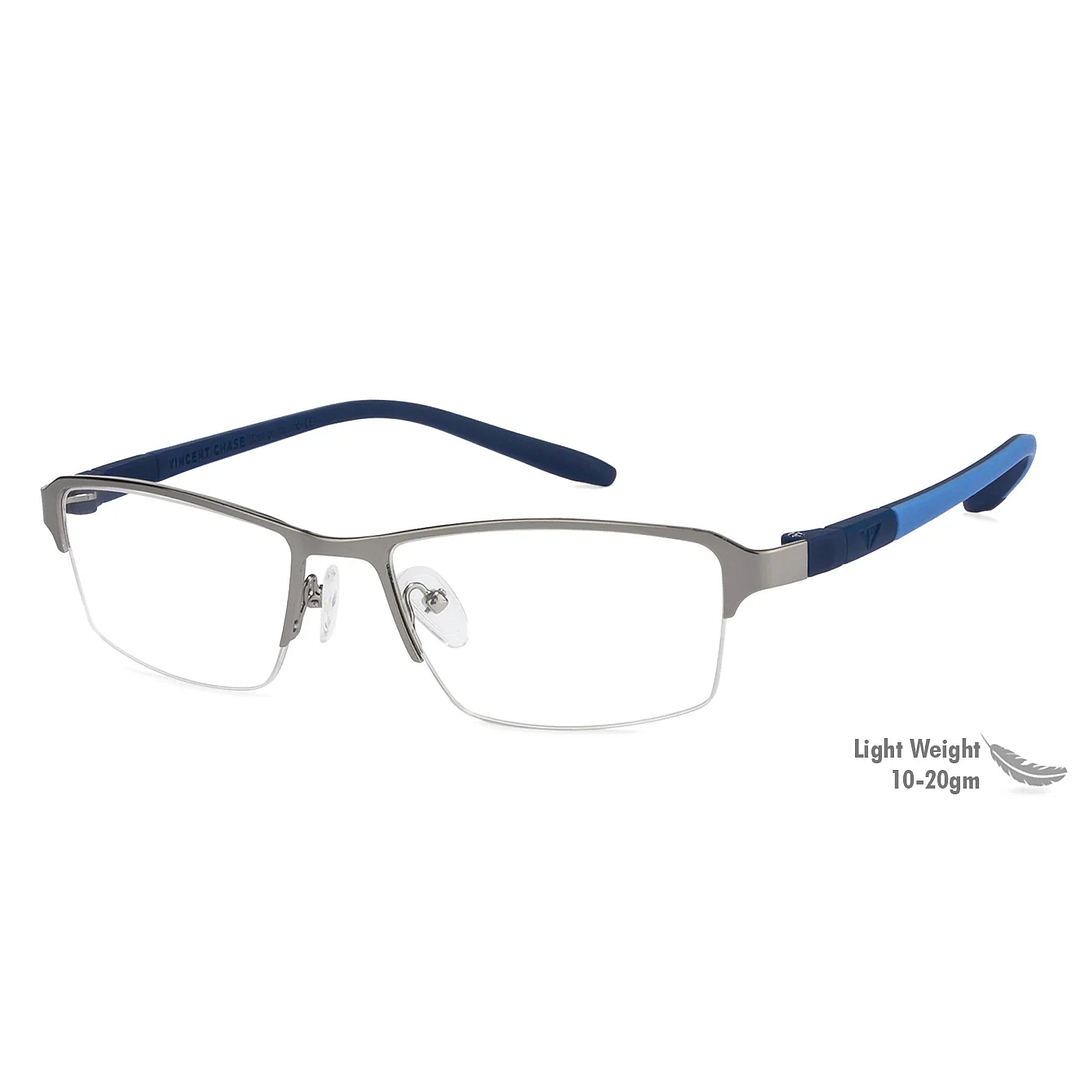 Lenskart Air Online Mid Gunmetal Half Rim Rectangle right side