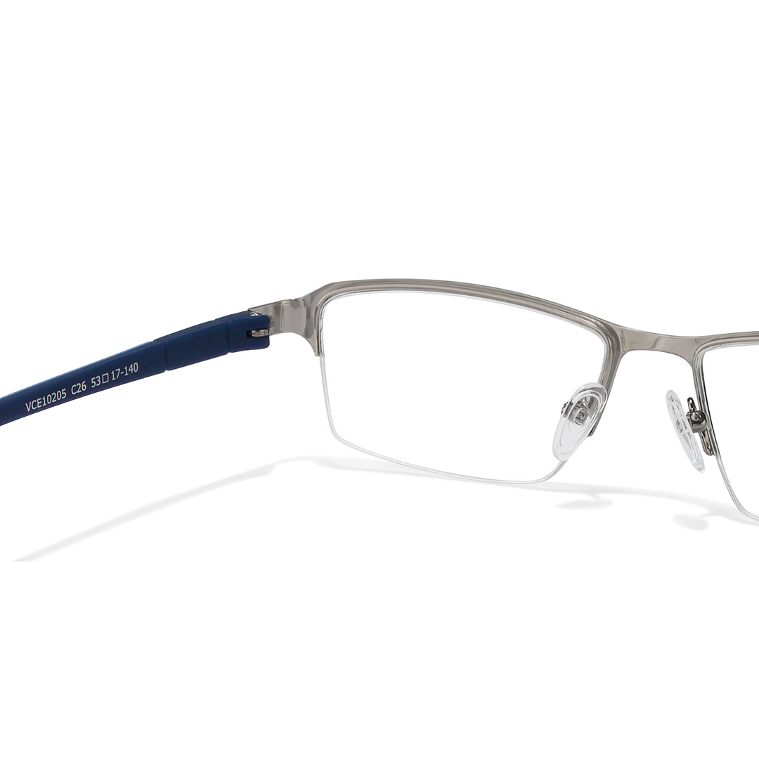 Lenskart Air Online Mid Gunmetal Half Rim Rectangle left side