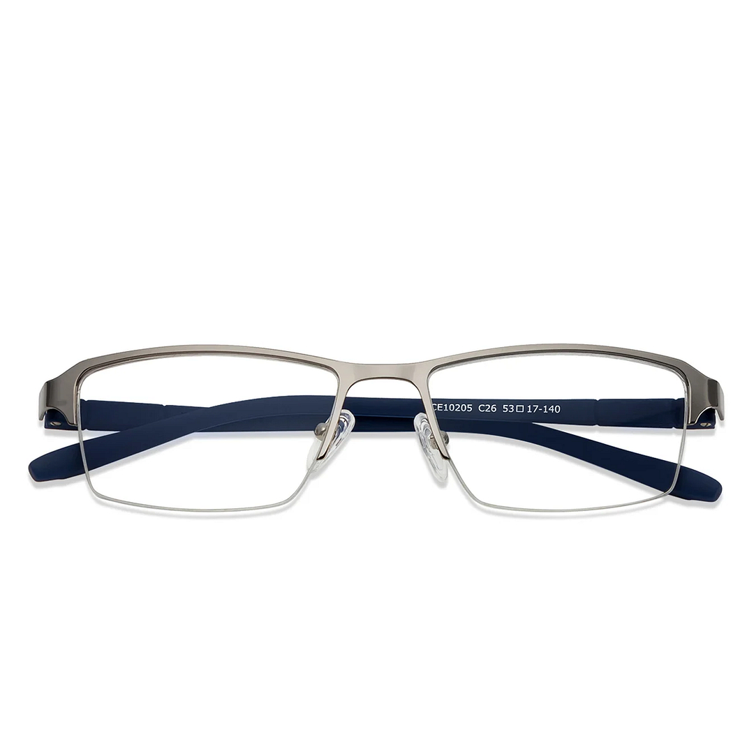 Lenskart Air Online Mid Gunmetal Half Rim Rectangle right side