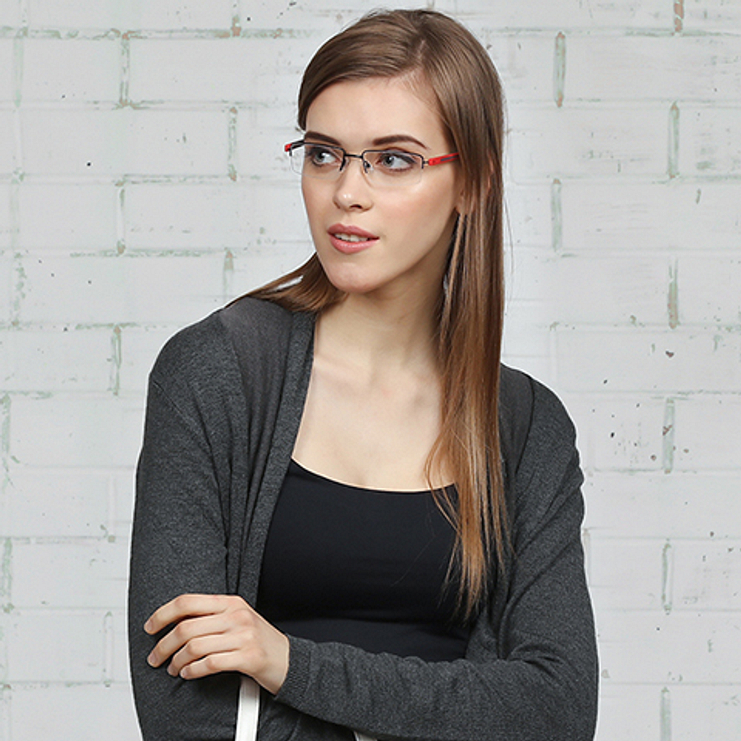 Lenskart Air Online Black Half Rim Rectangle right side