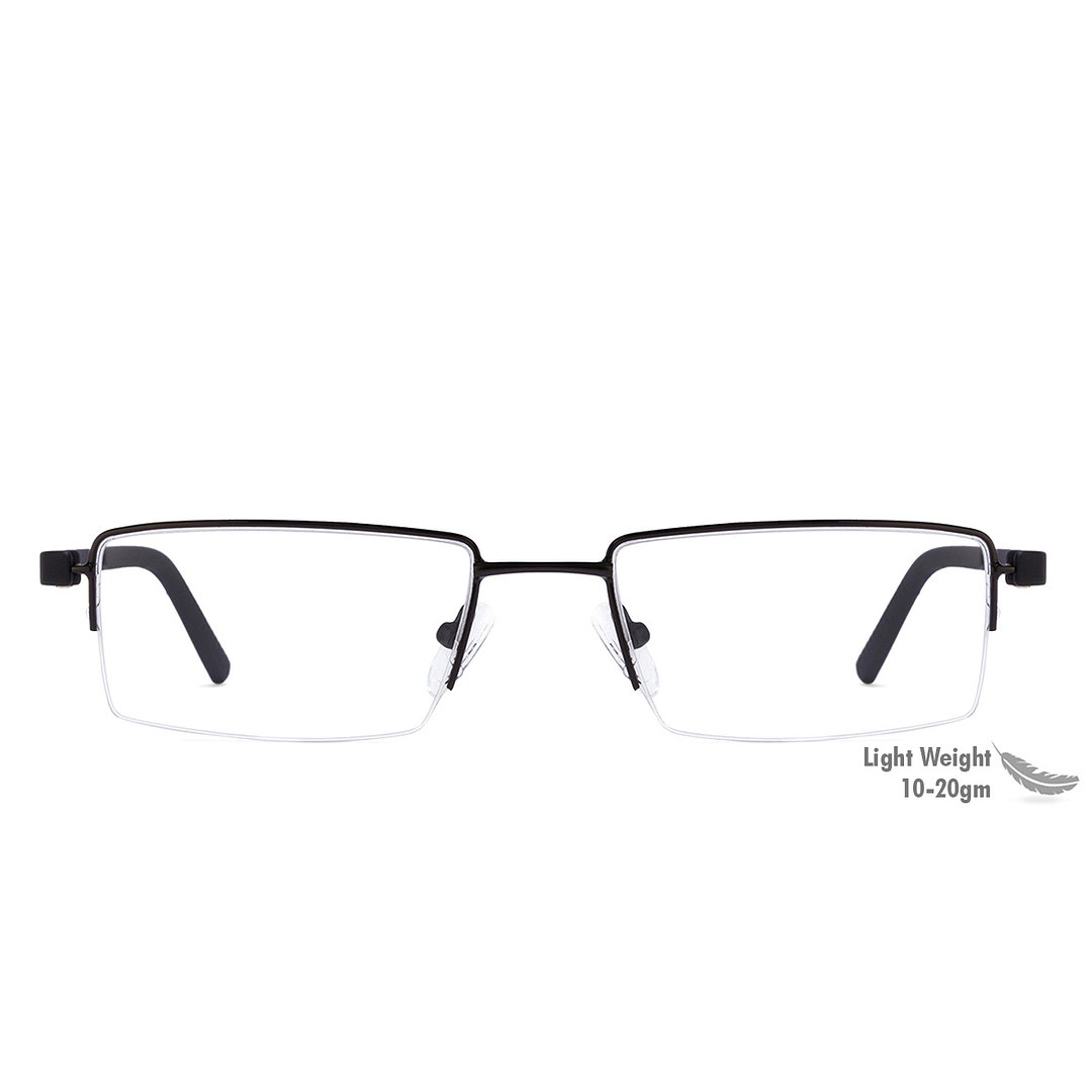 Lenskart Air Online Black Half Rim Rectangle left side