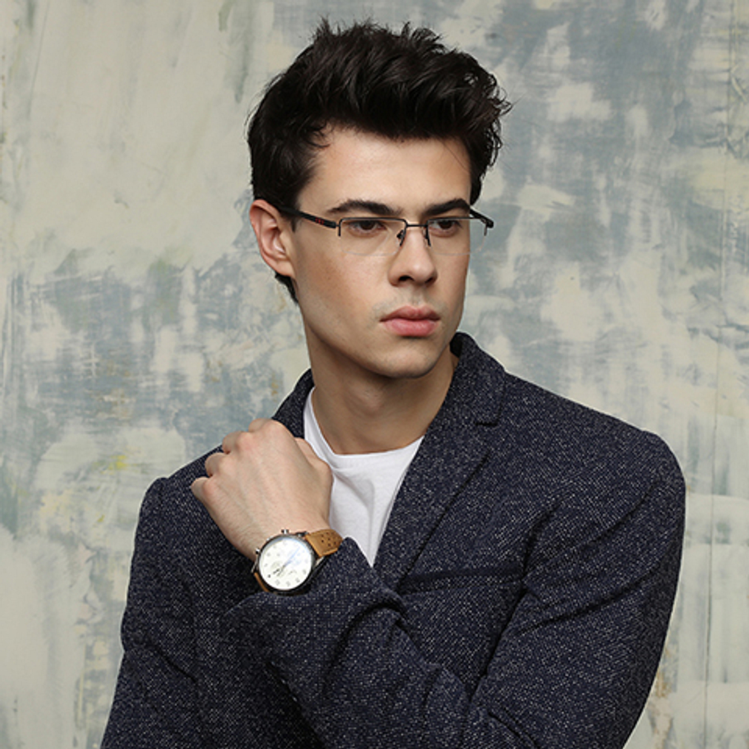 Lenskart Air Online Black Half Rim Rectangle right side