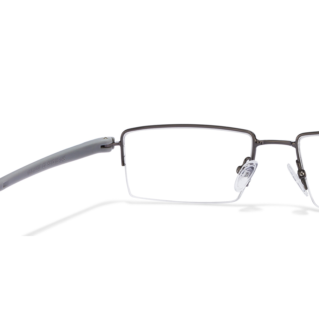 Lenskart Air Online Mid Gunmetal Half Rim Rectangle left side