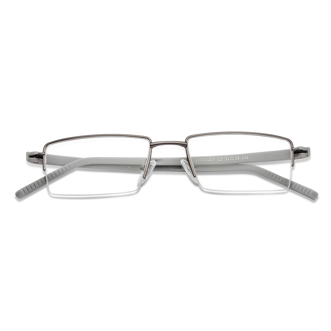 Lenskart Air Online Mid Gunmetal Half Rim Rectangle right side