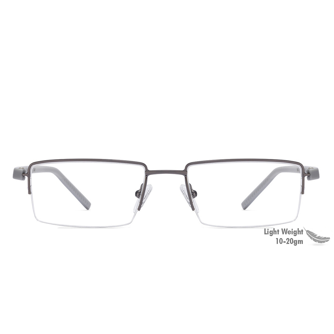 Lenskart Air Online Mid Gunmetal Half Rim Rectangle left side