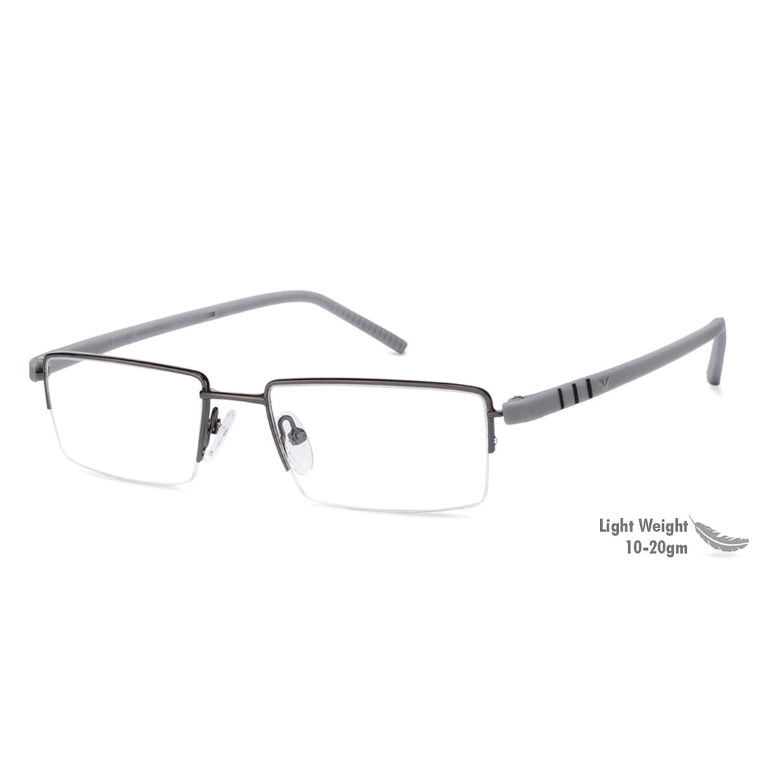 Lenskart Air Online Mid Gunmetal Half Rim Rectangle right side